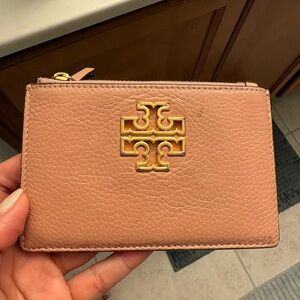 Tory Burch Brown Leather Zip Wallet